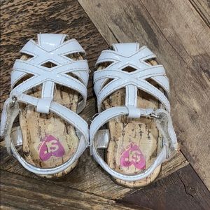 White sandals